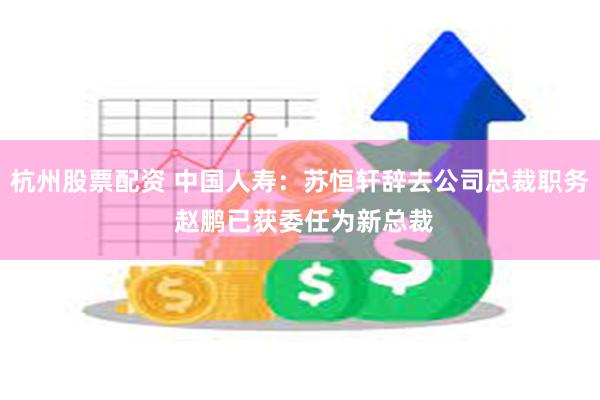 杭州股票配资 中国人寿：苏恒轩辞去公司总裁职务 赵鹏已获委任为新总裁