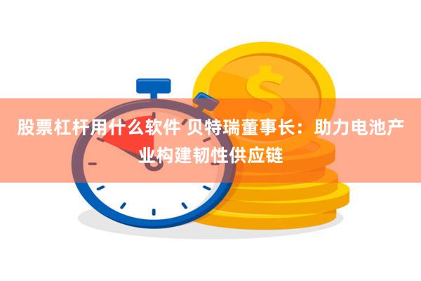 股票杠杆用什么软件 贝特瑞董事长：助力电池产业构建韧性供应链