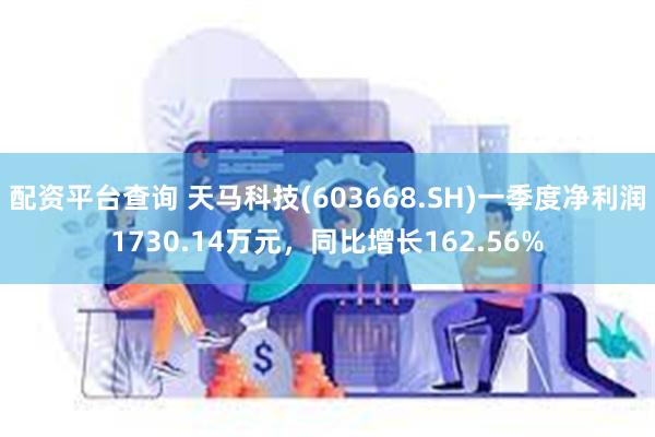 配资平台查询 天马科技(603668.SH)一季度净利润1730.14万元，同比增长162.56%